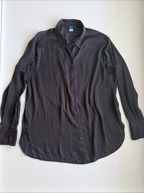 Old Navy Black Button-Down Long-Sleeve Shirt